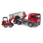 Bruder camion MAN TGS cu container roll off si incarcator compact Schaffer